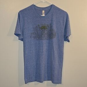 Short's Brewing Co American Apparel Heather Blue Graphic Tee LOT R1